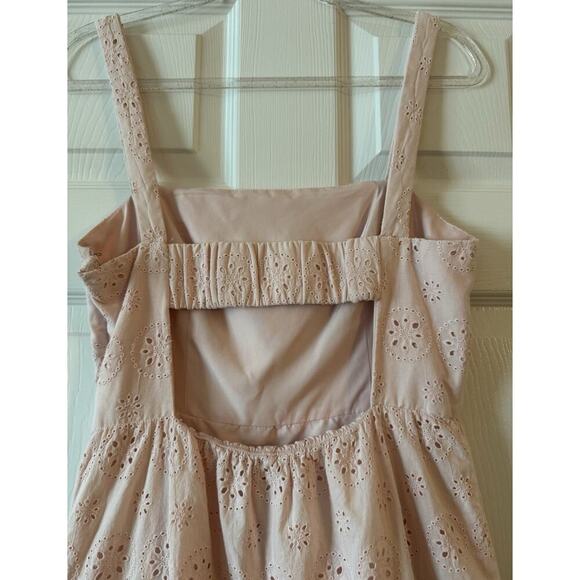 Slate & Willow Tiered Maxi Dress Pink Green Colorblock Sleeveless Size 6 - Picture 4 of 7